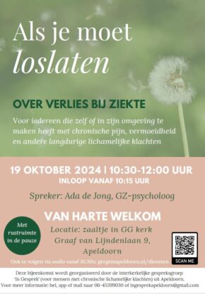 Themabijeenkomst 'Als je moet loslaten'